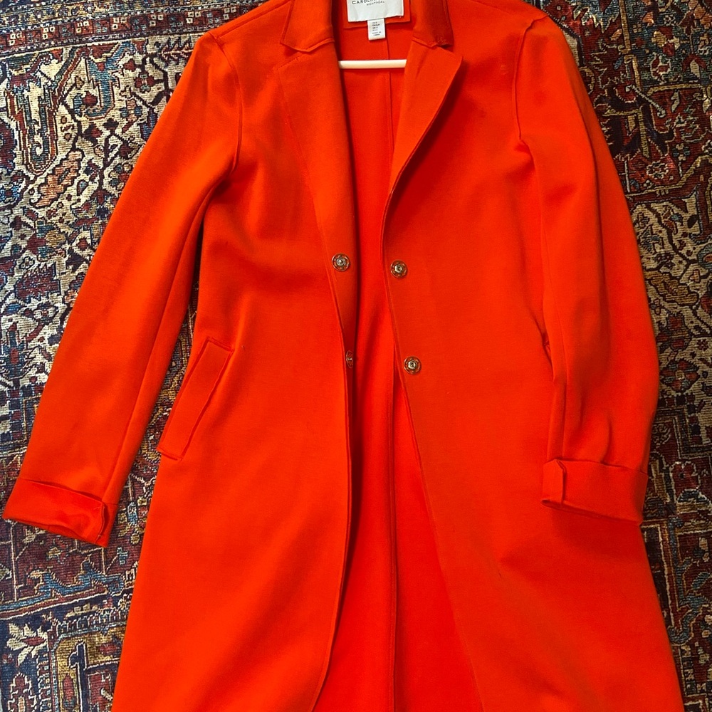 Elegant Orange Women's Coat